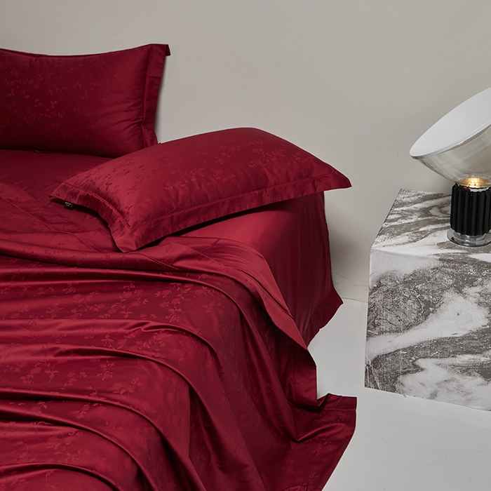 91家纺网 家纺一手货源 找家纺 群鹿蚕丝羽绒馆 2025新款100%全棉高支高密100S花边埋绳四件套-爱丽斯系列 爱丽丝 069诗娜