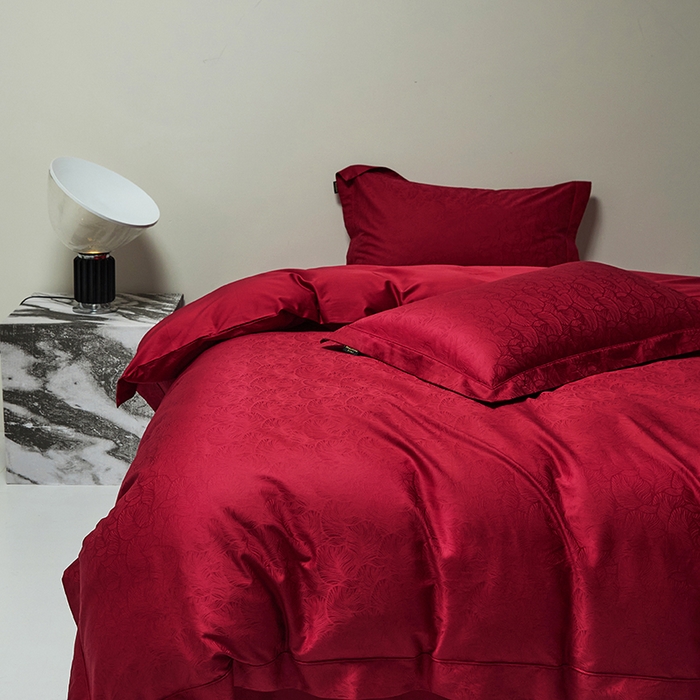 91家纺网 家纺一手货源 找家纺 群鹿蚕丝羽绒馆 2025新款100%全棉高支高密100S花边埋绳四件套-爱丽斯系列 爱丽丝-062清风