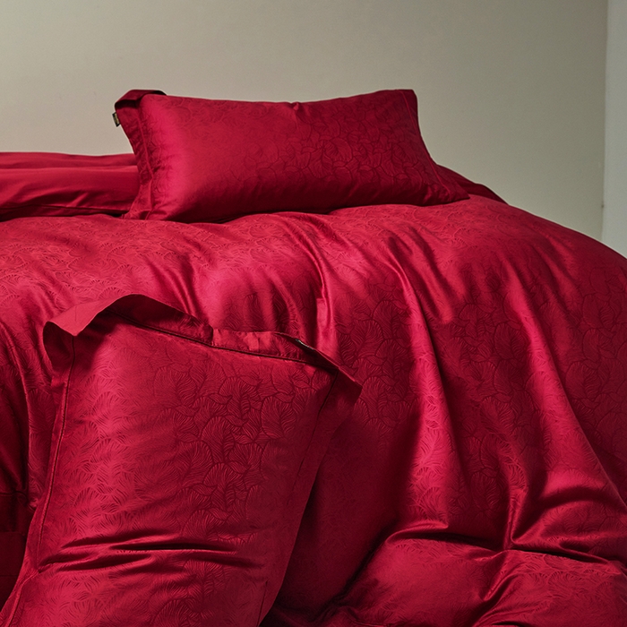 91家纺网 家纺一手货源 找家纺 群鹿蚕丝羽绒馆 2025新款100%全棉高支高密100S花边埋绳四件套-爱丽斯系列 爱丽丝-062清风