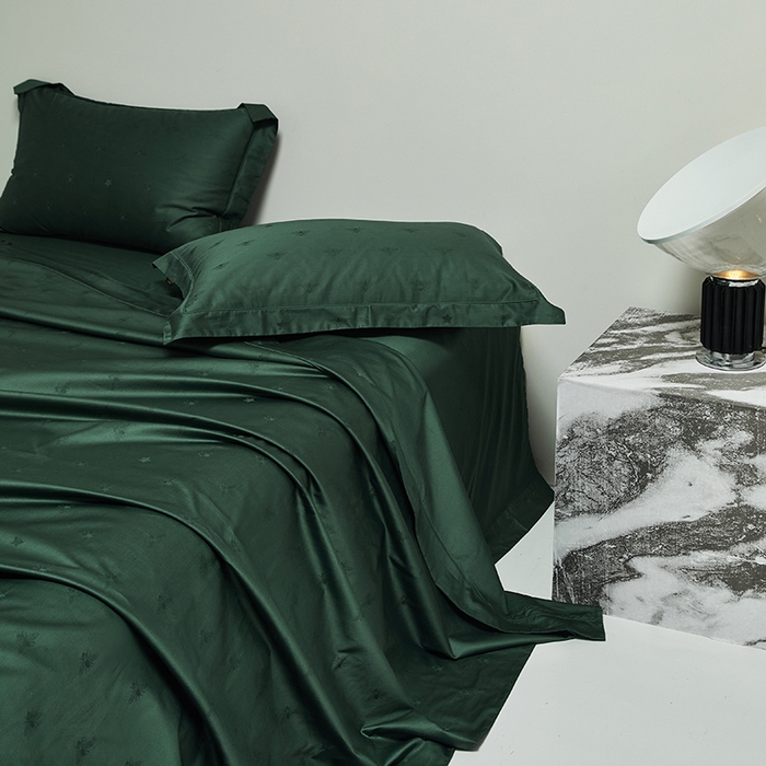 群鹿蚕丝羽绒馆 2025新款100%全棉高支高密100S花边埋绳四件套-爱丽斯系列 爱丽丝-格伦012