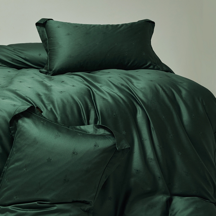 91家纺网 家纺一手货源 找家纺 群鹿蚕丝羽绒馆 2025新款100%全棉高支高密100S花边埋绳四件套-爱丽斯系列 爱丽丝-格伦012