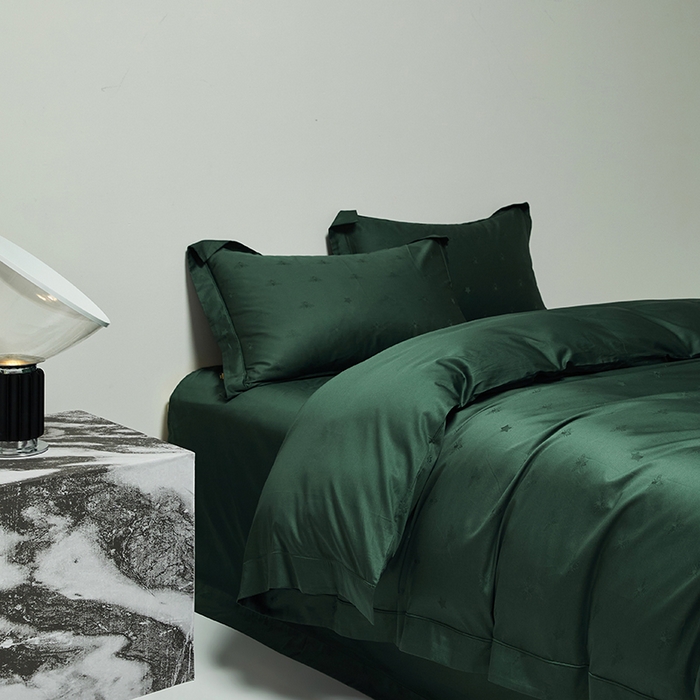 91家纺网 家纺一手货源 找家纺 群鹿蚕丝羽绒馆 2025新款100%全棉高支高密100S花边埋绳四件套-爱丽斯系列 爱丽丝-格伦012