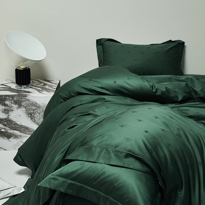 91家纺网 家纺一手货源 找家纺 群鹿蚕丝羽绒馆 2025新款100%全棉高支高密100S花边埋绳四件套-爱丽斯系列 爱丽丝-格伦012