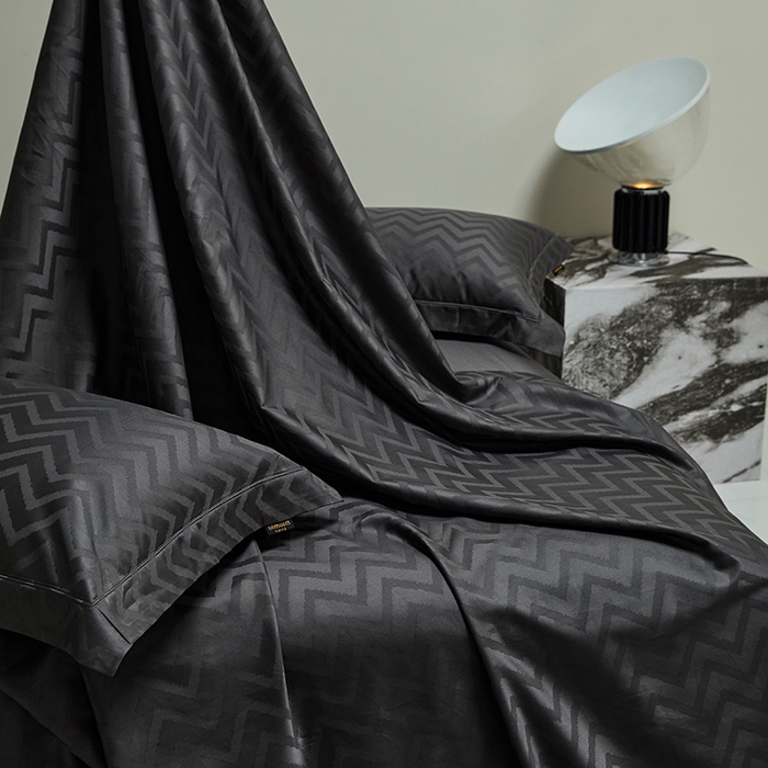 群鹿蚕丝羽绒馆 2025新款100%全棉高支高密100S花边埋绳四件套-爱丽斯系列 爱丽丝-温妮莎031