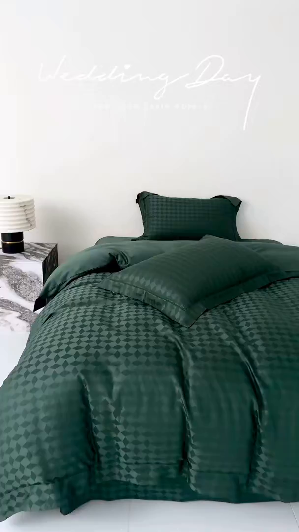 91家纺网 家纺一手货源 找家纺 群鹿蚕丝羽绒馆 2025新款100%全棉高支高密100S花边埋绳四件套-爱丽斯系列 爱丽丝-雾都伦敦012