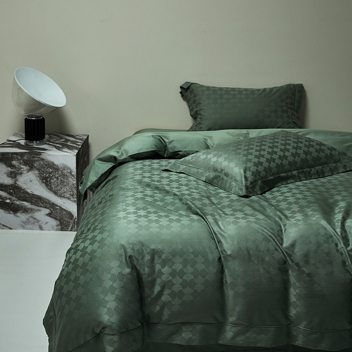 91家纺网 家纺一手货源 找家纺 群鹿蚕丝羽绒馆 2025新款100%全棉高支高密100S花边埋绳四件套-爱丽斯系列 爱丽丝-月石浪漫011