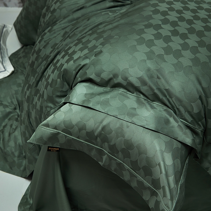 91家纺网 家纺一手货源 找家纺 群鹿蚕丝羽绒馆 2025新款100%全棉高支高密100S花边埋绳四件套-爱丽斯系列 爱丽丝-月石浪漫011