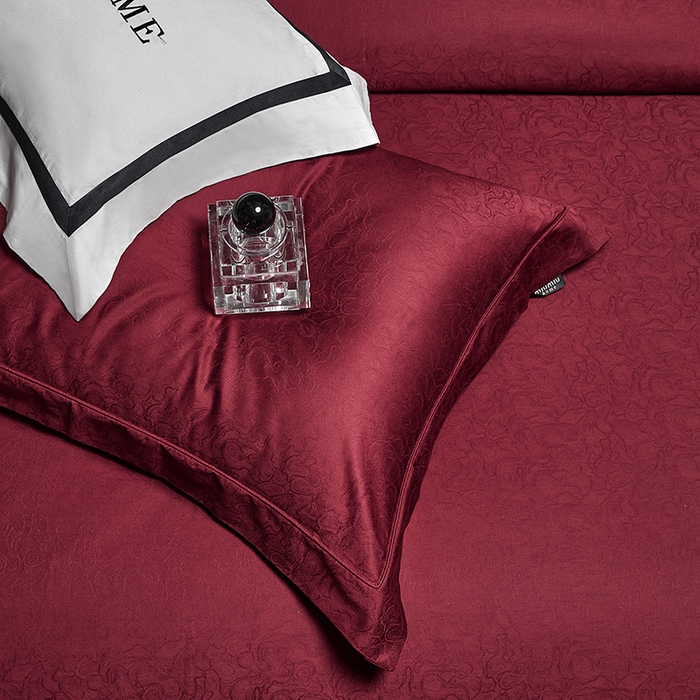 91家纺网 家纺一手货源 找家纺 群鹿蚕丝羽绒馆 2025新款100%全棉高支高密100S花边埋绳四件套-爱丽斯系列 爱丽丝-木冉069