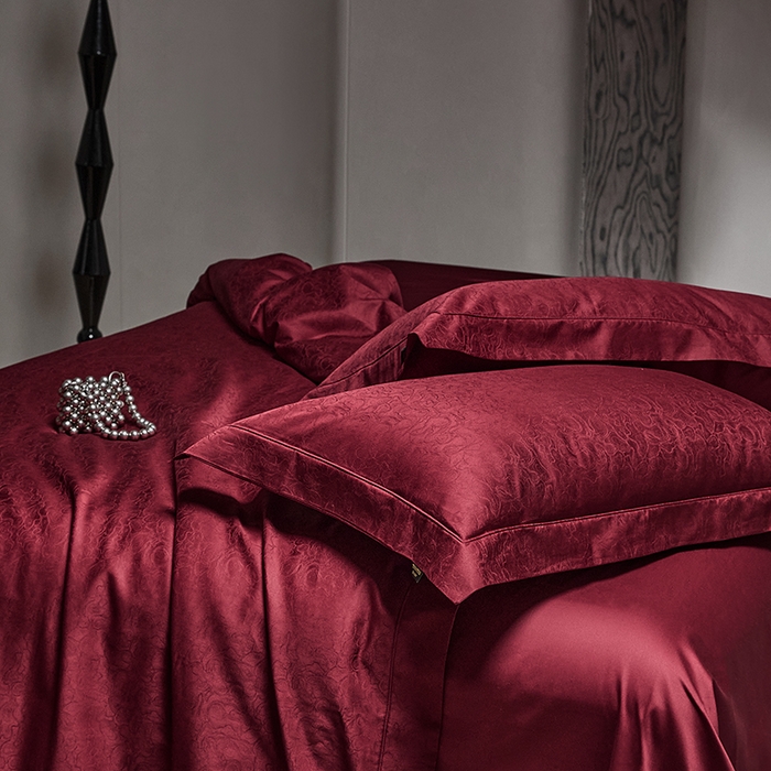 91家纺网 家纺一手货源 找家纺 群鹿蚕丝羽绒馆 2025新款100%全棉高支高密100S花边埋绳四件套-爱丽斯系列 爱丽丝-木冉069