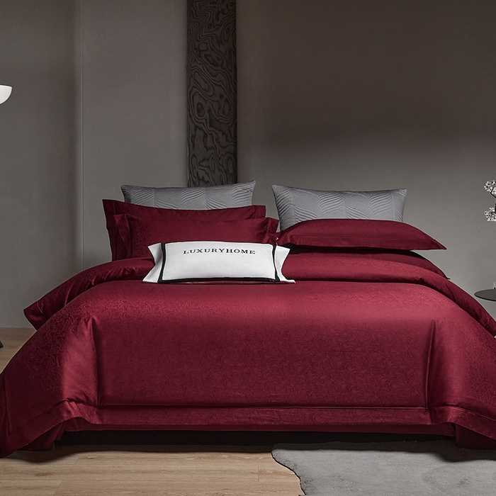 91家纺网 家纺一手货源 找家纺 群鹿蚕丝羽绒馆 2025新款100%全棉高支高密100S花边埋绳四件套-爱丽斯系列 爱丽丝-木冉069