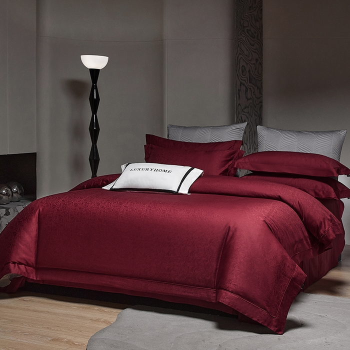 91家纺网 家纺一手货源 找家纺 群鹿蚕丝羽绒馆 2025新款100%全棉高支高密100S花边埋绳四件套-爱丽斯系列 爱丽丝-木冉069