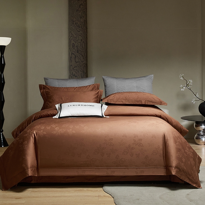 91家纺网 家纺一手货源 找家纺 群鹿蚕丝羽绒馆 2025新款100%全棉高支高密100S花边埋绳四件套-爱丽斯系列 爱丽丝-星曼043