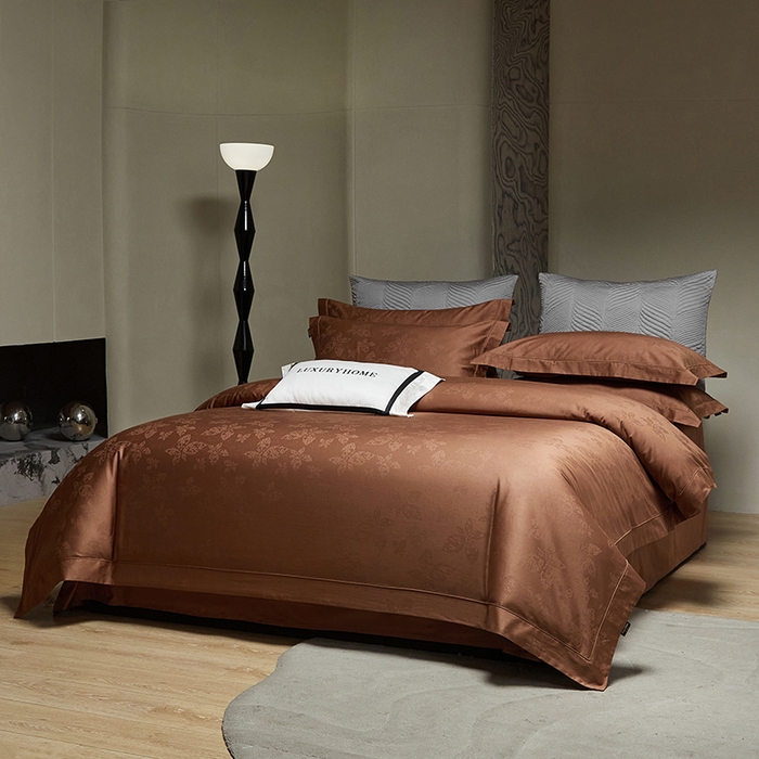 91家纺网 家纺一手货源 找家纺 群鹿蚕丝羽绒馆 2025新款100%全棉高支高密100S花边埋绳四件套-爱丽斯系列 爱丽丝-星曼043