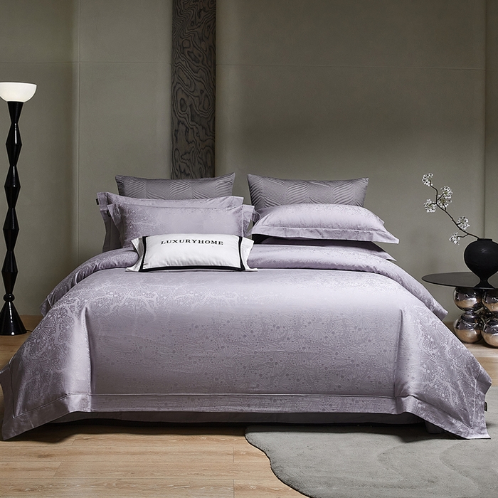 91家纺网 家纺一手货源 找家纺 群鹿蚕丝羽绒馆 2025新款100%全棉高支高密100S花边埋绳四件套-爱丽斯系列 爱丽丝-雨洛065