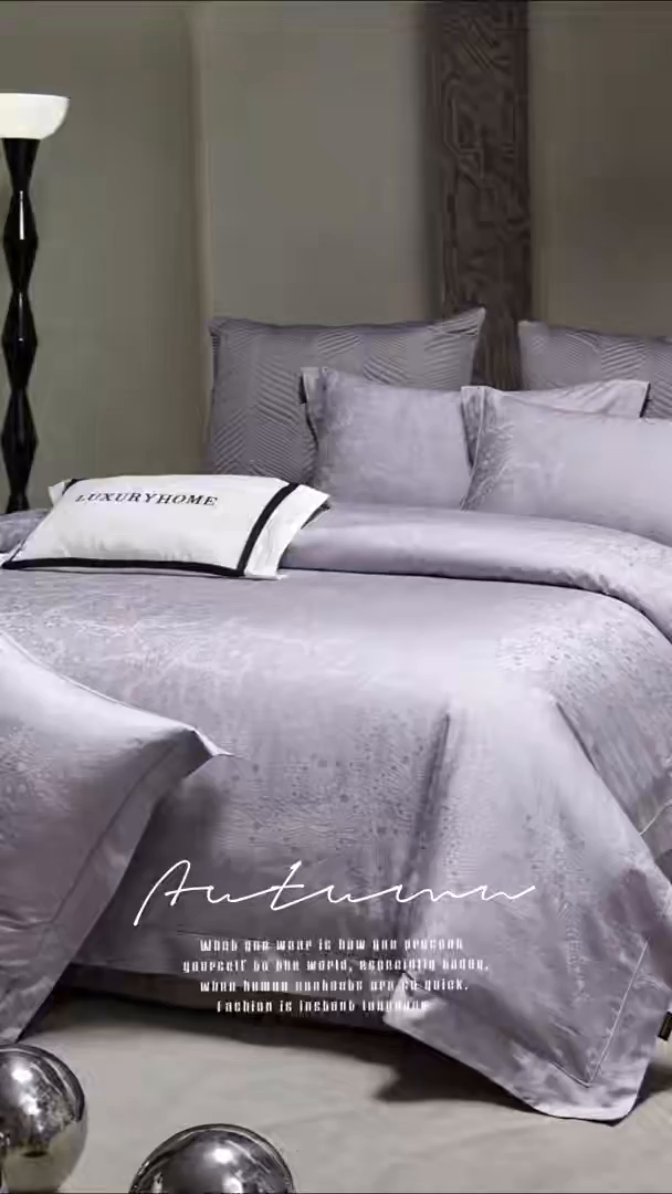 91家纺网 家纺一手货源 找家纺 群鹿蚕丝羽绒馆 2025新款100%全棉高支高密100S花边埋绳四件套-爱丽斯系列 爱丽丝-雨洛065