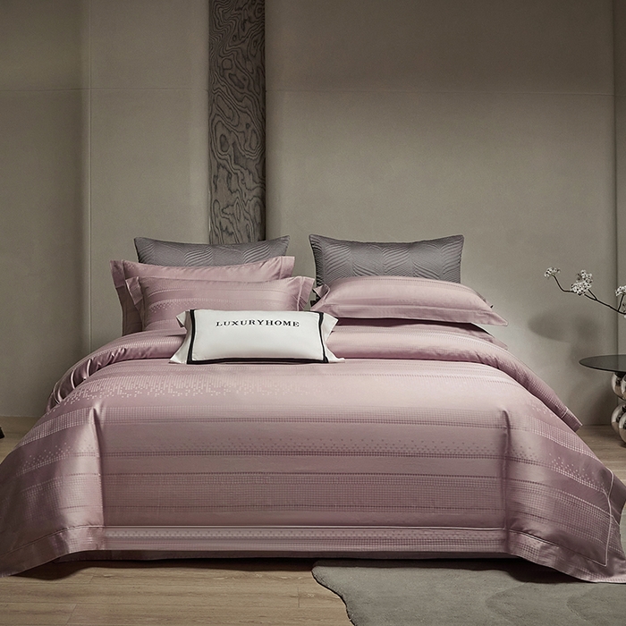 91家纺网 家纺一手货源 找家纺 群鹿蚕丝羽绒馆 2025新款100%全棉高支高密100S花边埋绳四件套-爱丽斯系列 爱丽丝-知梦022