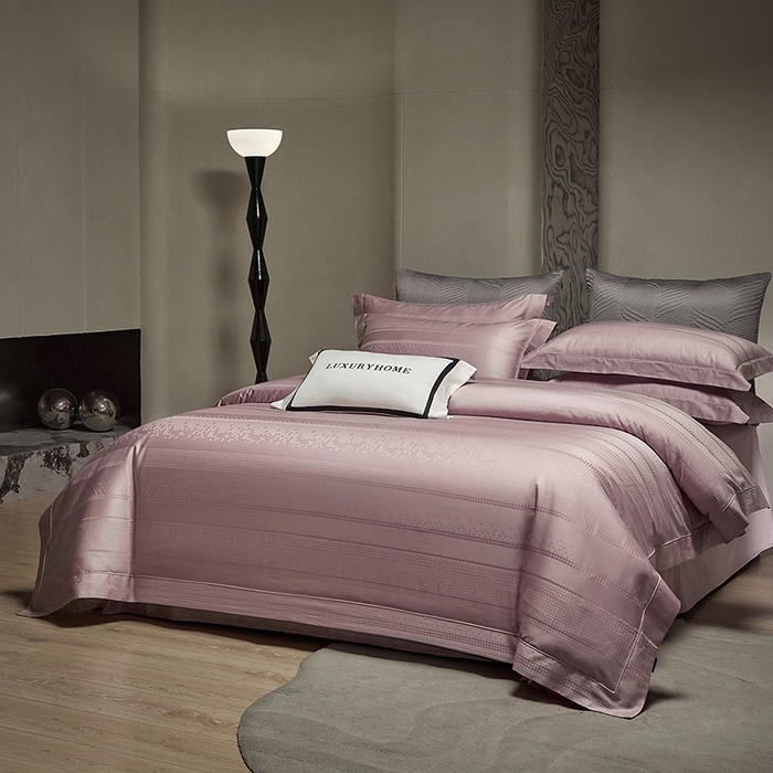 91家纺网 家纺一手货源 找家纺 群鹿蚕丝羽绒馆 2025新款100%全棉高支高密100S花边埋绳四件套-爱丽斯系列 爱丽丝-知梦022