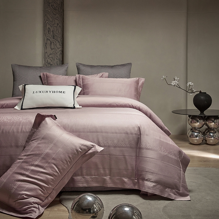 91家纺网 家纺一手货源 找家纺 群鹿蚕丝羽绒馆 2025新款100%全棉高支高密100S花边埋绳四件套-爱丽斯系列 爱丽丝-知梦022