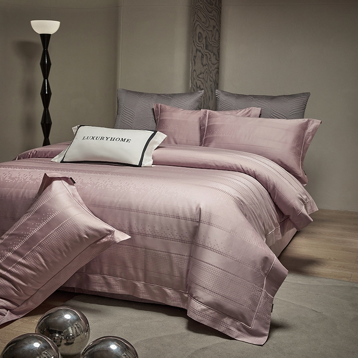 91家纺网 家纺一手货源 找家纺 群鹿蚕丝羽绒馆 2025新款100%全棉高支高密100S花边埋绳四件套-爱丽斯系列 爱丽丝-知梦022