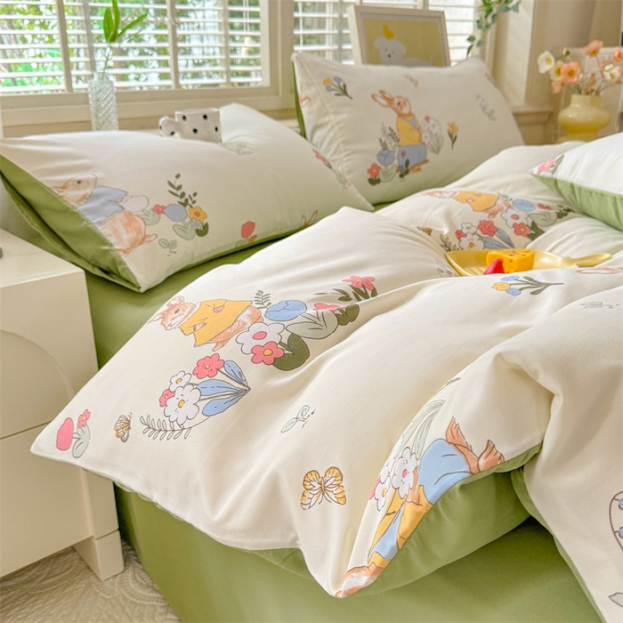 91家纺网 家纺一手货源 找家纺 （总）多品家纺 2025新款超柔云感水洗棉学生单被套款