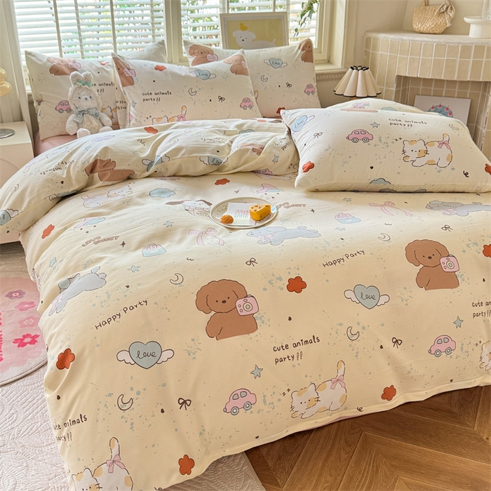 91家纺网 家纺一手货源 找家纺 （总）多品家纺 2025新款超柔云感水洗棉学生单被套款