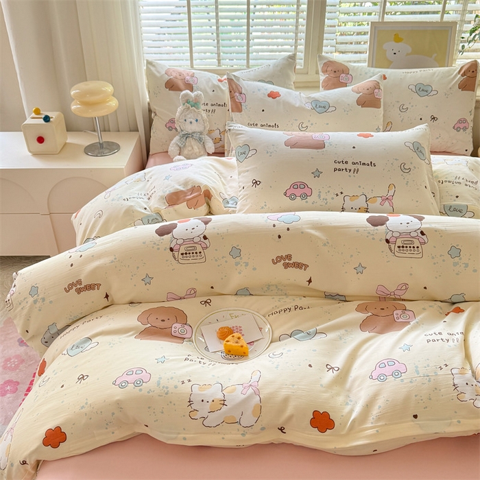 91家纺网 家纺一手货源 找家纺 （总）多品家纺 2025新款超柔云感水洗棉学生单被套款