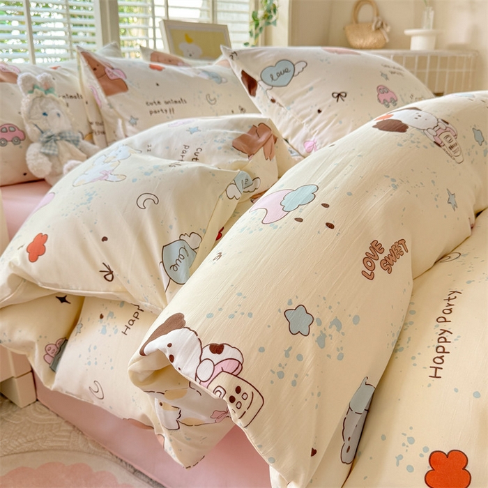 91家纺网 家纺一手货源 找家纺 （总）多品家纺 2025新款超柔云感水洗棉学生单被套款