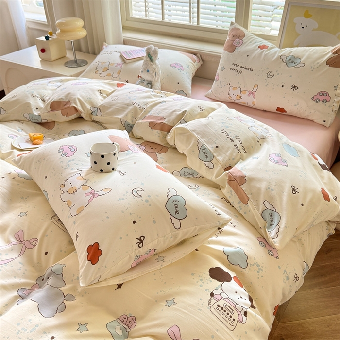 91家纺网 家纺一手货源 找家纺 （总）多品家纺 2025新款超柔云感水洗棉学生单被套款