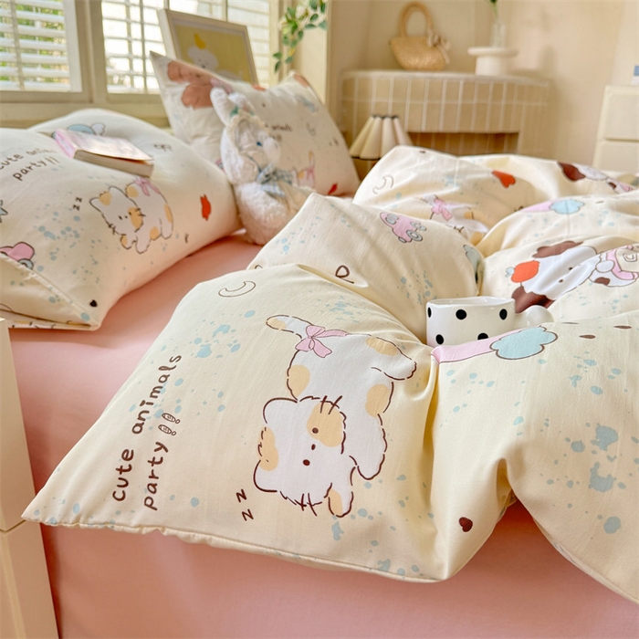 91家纺网 家纺一手货源 找家纺 （总）多品家纺 2025新款超柔云感水洗棉学生单被套款