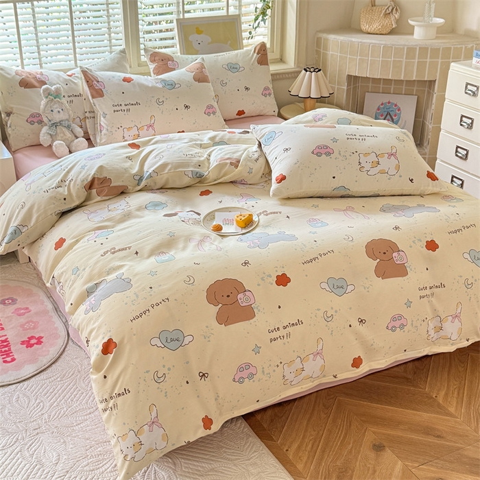 91家纺网 家纺一手货源 找家纺 （总）多品家纺 2025新款超柔云感水洗棉学生单被套款