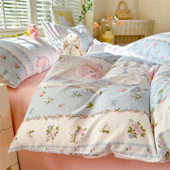 91家纺网 家纺一手货源 找家纺 （总）多品家纺 2025新款超柔云感水洗棉学生单被套款