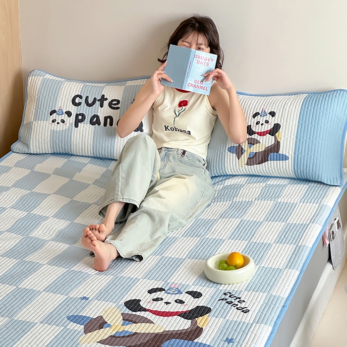 RYB红黄兰 2025新款ins设计师原创大版小清新软凉席席子 太空小熊猫