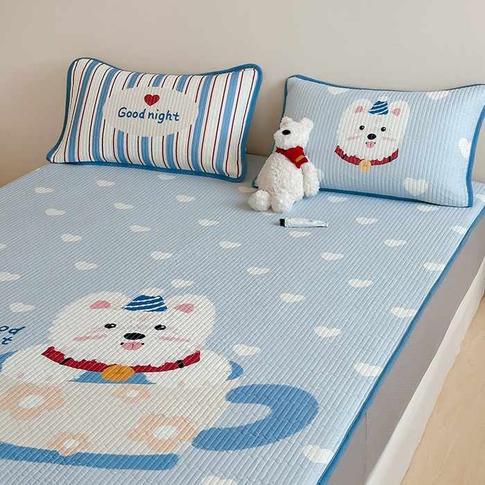 91家纺网 家纺一手货源 找家纺 （总）RYB红黄兰 2025新款ins设计师原创大版小清新超萌卡通冰皮夹棉软凉席