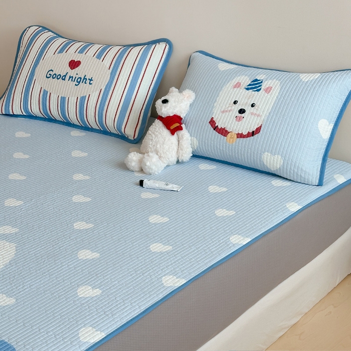 91家纺网 家纺一手货源 找家纺 RYB红黄兰 2025新款ins设计师原创大版小清新软凉席席子 茶杯西高地