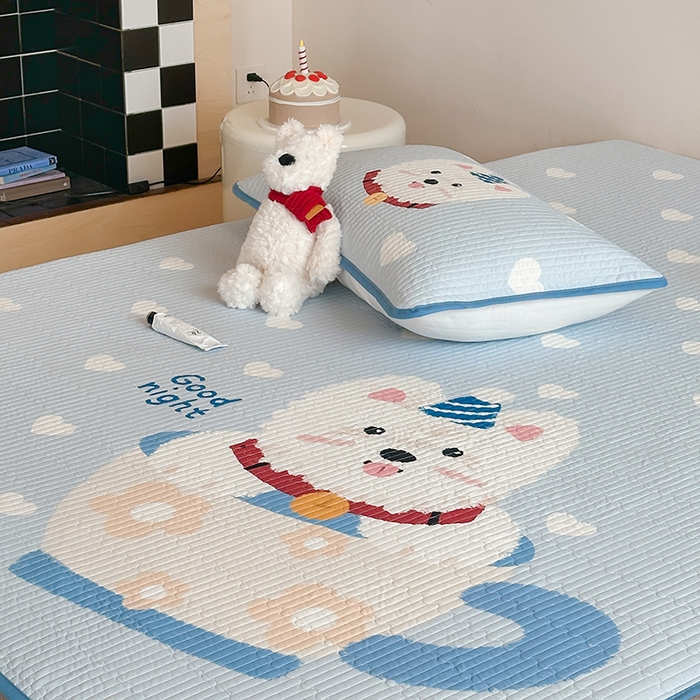 91家纺网 家纺一手货源 找家纺 RYB红黄兰 2025新款ins设计师原创大版小清新软凉席席子 茶杯西高地