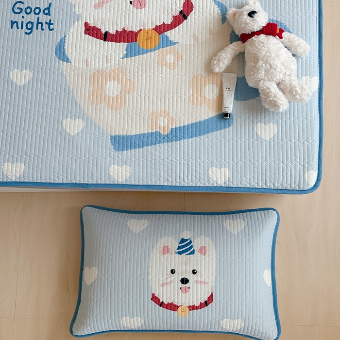 91家纺网 家纺一手货源 找家纺 RYB红黄兰 2025新款ins设计师原创大版小清新软凉席席子 茶杯西高地