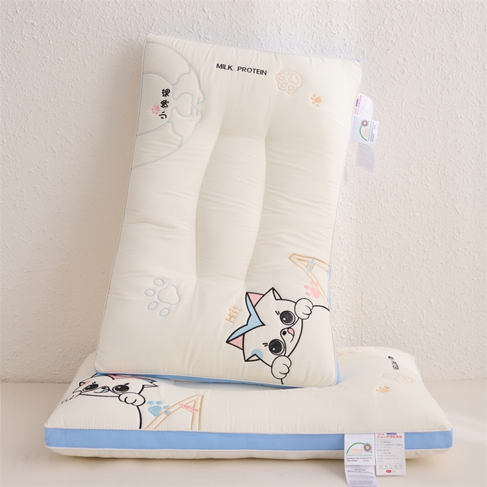 91家纺网 家纺一手货源 找家纺 （总）雅晨枕芯 2025新款小馋猫亲子护颈枕枕头枕芯