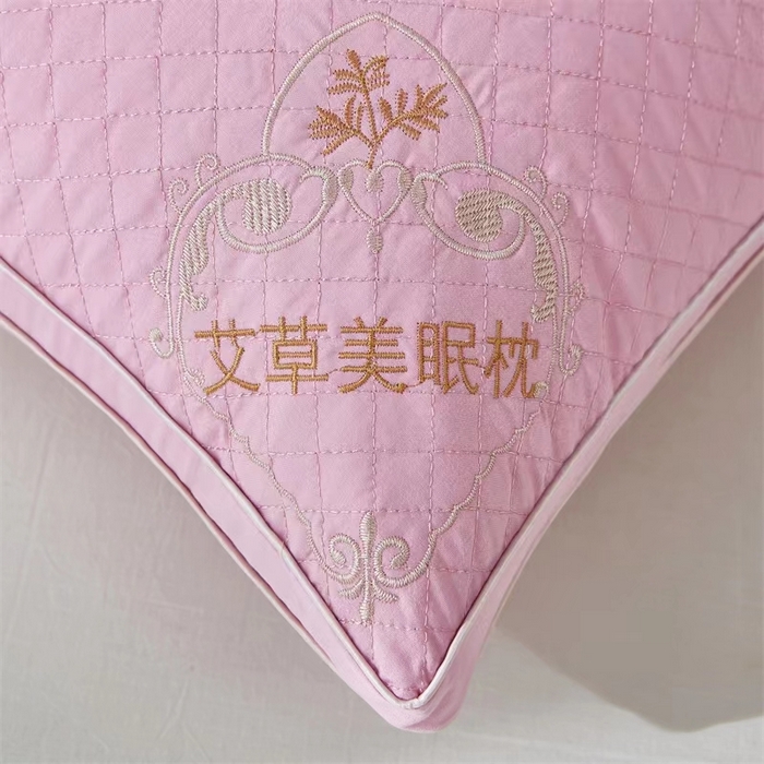 91家纺网 家纺一手货源 找家纺 （总）雅晨枕芯 2025新款艾草美眠单双边枕成人家用羽丝棉枕头枕芯学生宿舍