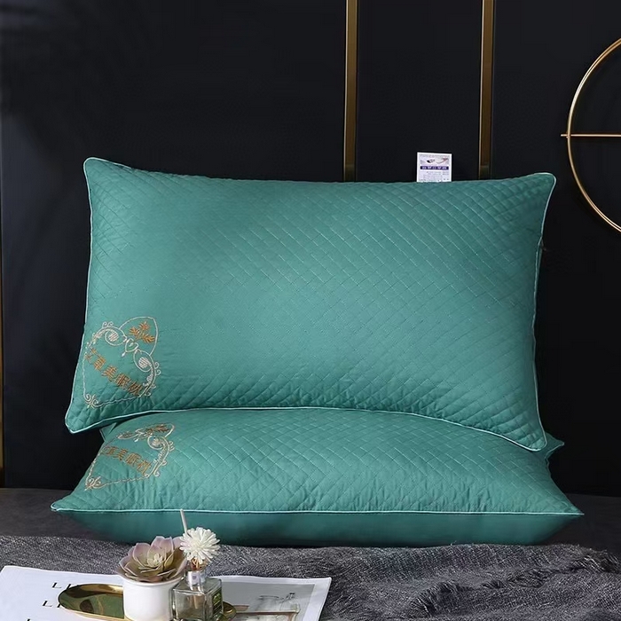 91家纺网 家纺一手货源 找家纺 （总）雅晨枕芯 2025新款艾草美眠单双边枕成人家用羽丝棉枕头枕芯学生宿舍