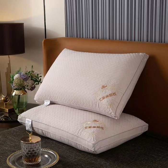 91家纺网 家纺一手货源 找家纺 （总）雅晨枕芯 2025新款艾草美眠单双边枕成人家用羽丝棉枕头枕芯学生宿舍