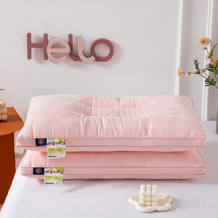 91家纺网 家纺一手货源 找家纺 雅晨枕芯 2025新款A类云感SPA枕芯酒店护颈枕头枕芯 云感SPA护颈枕-粉色 48*74cm/只