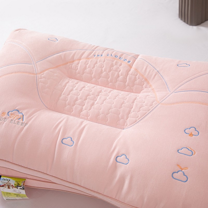 91家纺网 家纺一手货源 找家纺 雅晨枕芯 2025新款A类云感SPA枕芯酒店护颈枕头枕芯 云感SPA护颈枕-粉色 48*74cm/只