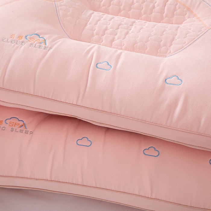 91家纺网 家纺一手货源 找家纺 雅晨枕芯 2025新款A类云感SPA枕芯酒店护颈枕头枕芯 云感SPA护颈枕-粉色 48*74cm/只