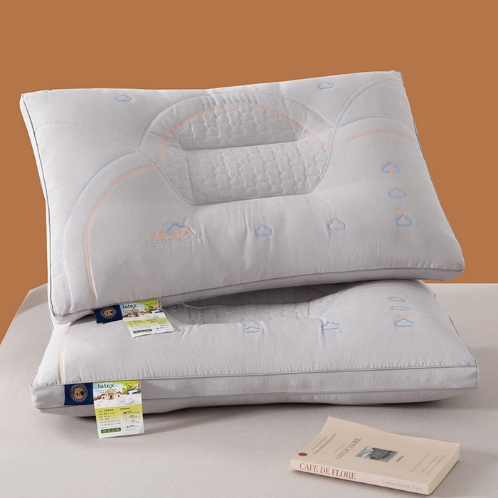 91家纺网 家纺一手货源 找家纺 雅晨枕芯 2025新款A类云感SPA枕芯酒店护颈枕头枕芯 云感SPA护颈枕-灰色 48*74cm/只