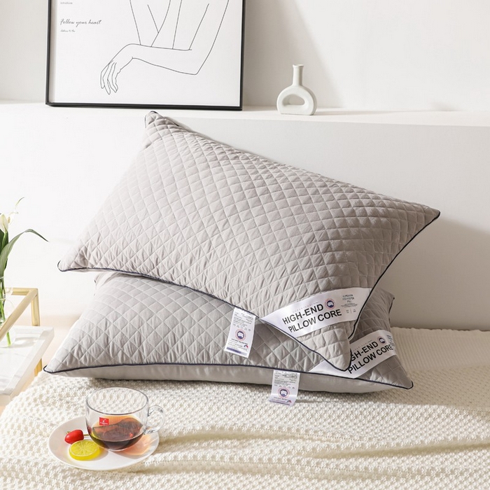 91家纺网 家纺一手货源 找家纺 （总）雅晨枕芯 2025新款单边立体绗绣方格枕枕头枕芯