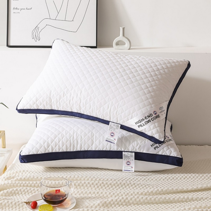 91家纺网 家纺一手货源 找家纺 （总）雅晨枕芯 2025新款单边立体绗绣方格枕枕头枕芯