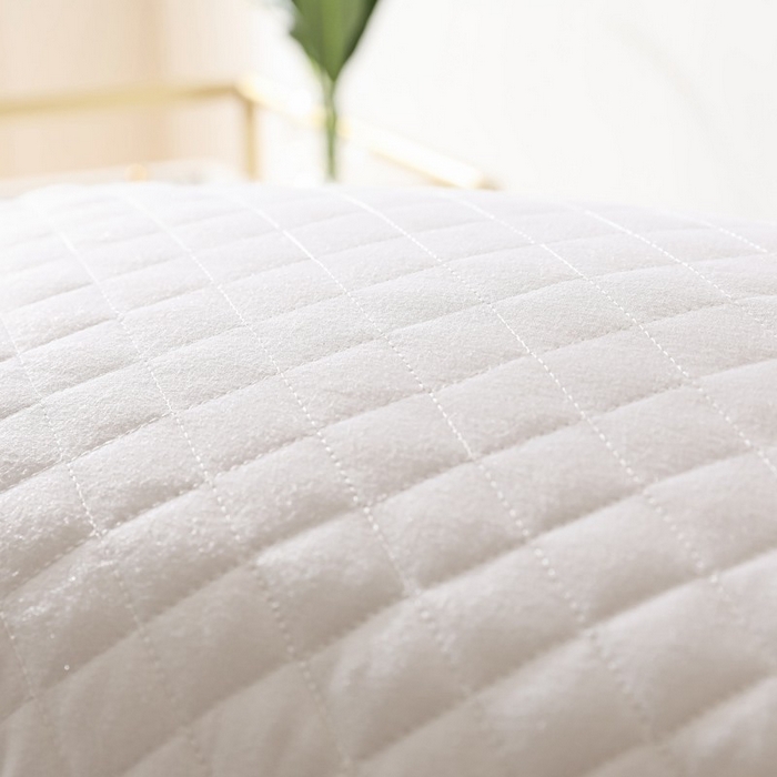 91家纺网 家纺一手货源 找家纺 雅晨枕芯 2025新款单边立体绗绣方格枕枕头枕芯 单边白-中枕 48*74cm/只