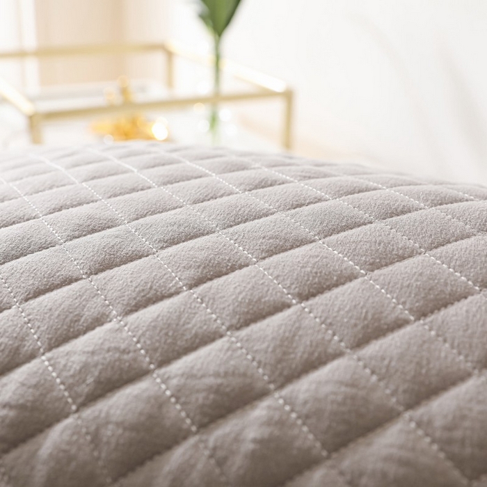 91家纺网 家纺一手货源 找家纺 雅晨枕芯 2025新款单边立体绗绣方格枕枕头枕芯 单边灰-中枕 48*74cm/只