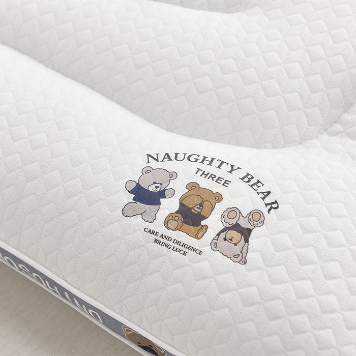 91家纺网 家纺一手货源 找家纺 雅晨枕芯 2025新款枕芯针织卡通小熊亲子组合枕儿童学生成人枕定型护颈枕枕枕头枕芯 顽皮熊亲子组合枕30x50cm儿童枕 一只