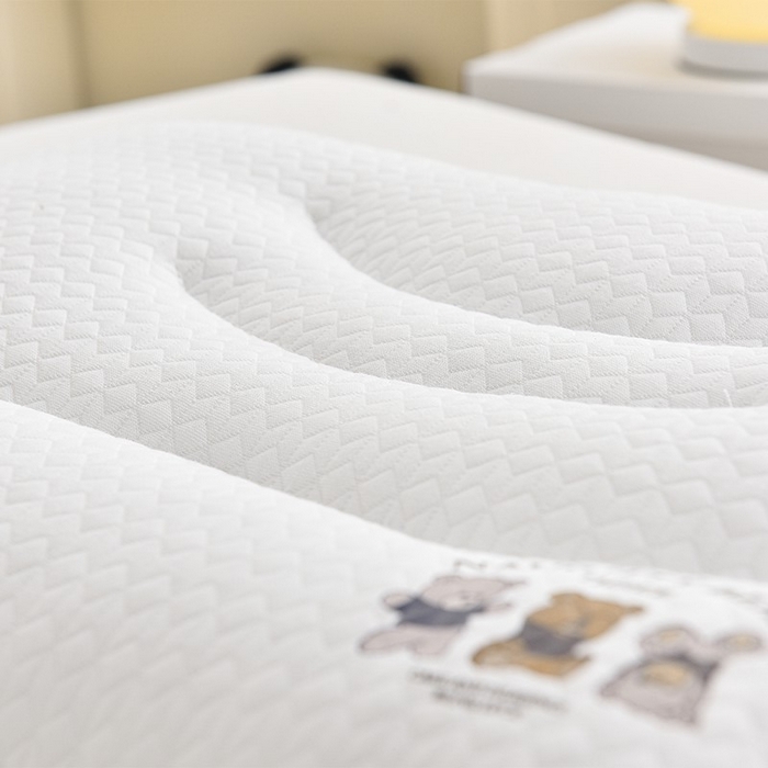 91家纺网 家纺一手货源 找家纺 雅晨枕芯 2025新款枕芯针织卡通小熊亲子组合枕儿童学生成人枕定型护颈枕枕枕头枕芯 顽皮熊亲子组合枕40x60cm学生枕 一只